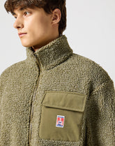 Męska Kurtka Zimowa Wrangler Casey Shearling Jacket Ivy Green 112357280 W44P016396